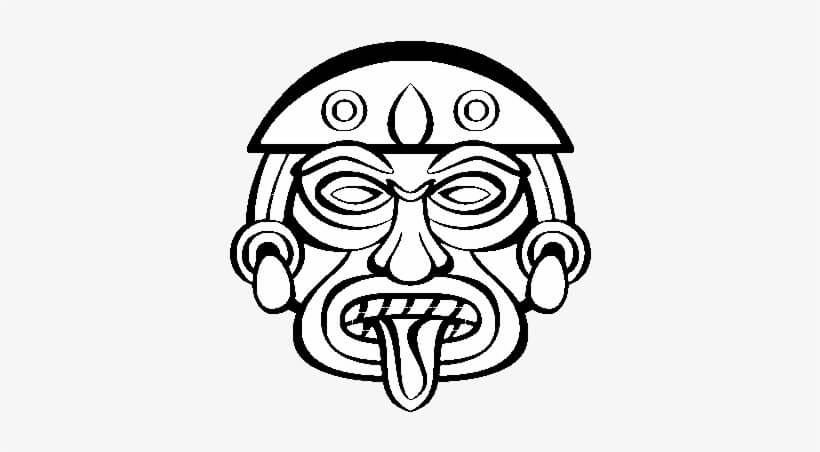 Aztec Maske fargelegging
