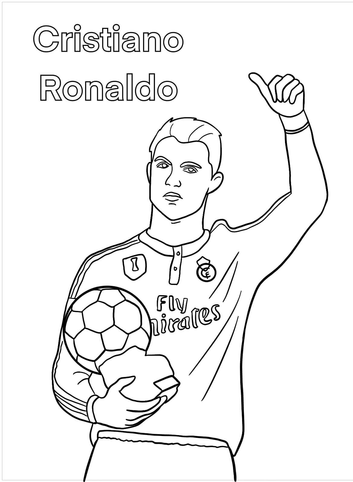 Cristiano Ronaldos Ansikt fargelegging