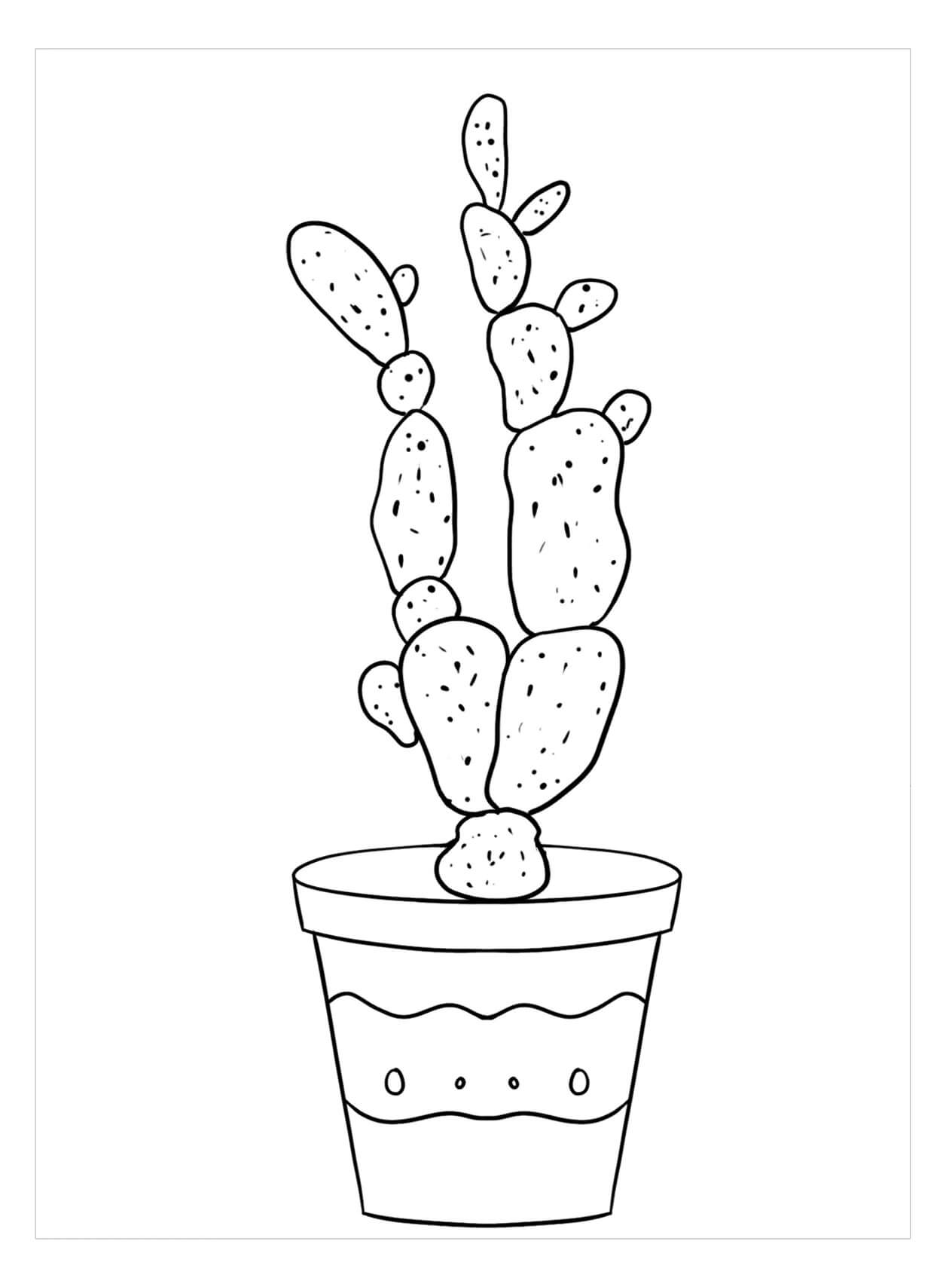 Dame Fingre-Kaktus fargeleggingsside