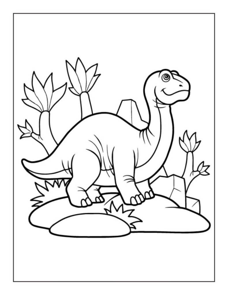 Dinosaur på Klippen fargelegging