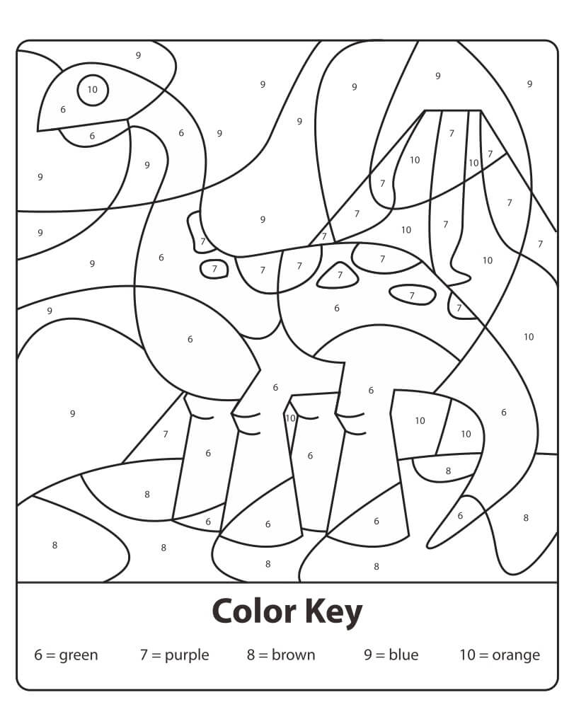 Dinosaur Quilt fargelegging etter nummer fargeleggingsside
