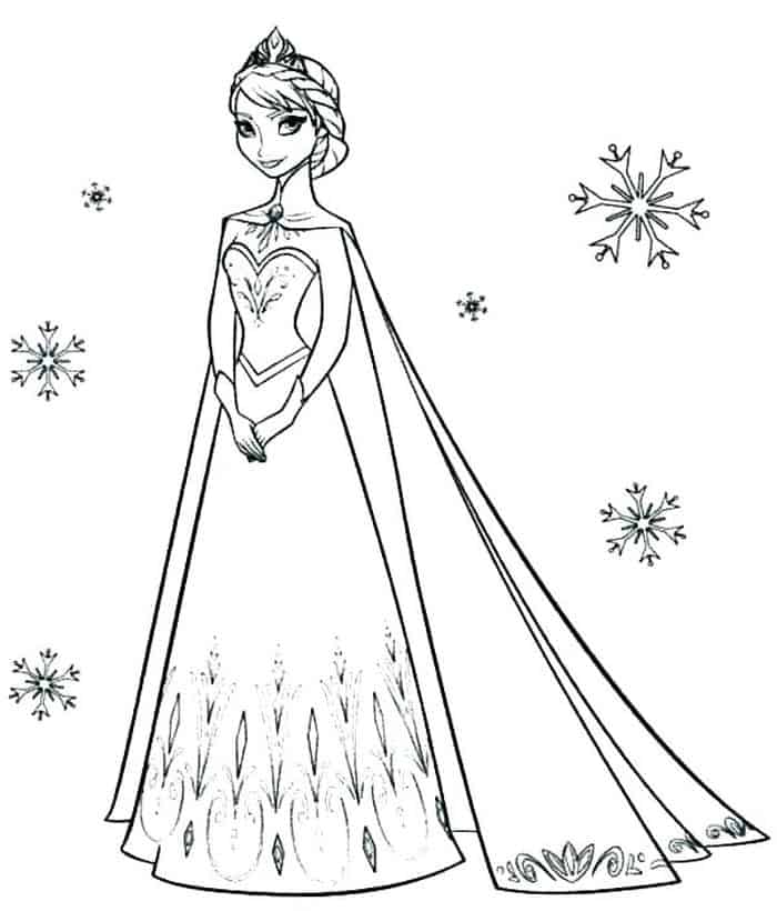 Elsa Prinsesse fargelegging