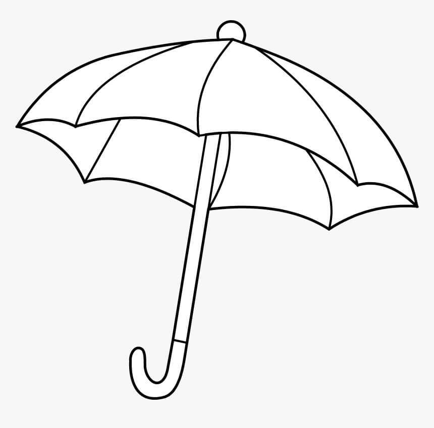 Fantastisk Paraply fargeleggingsside