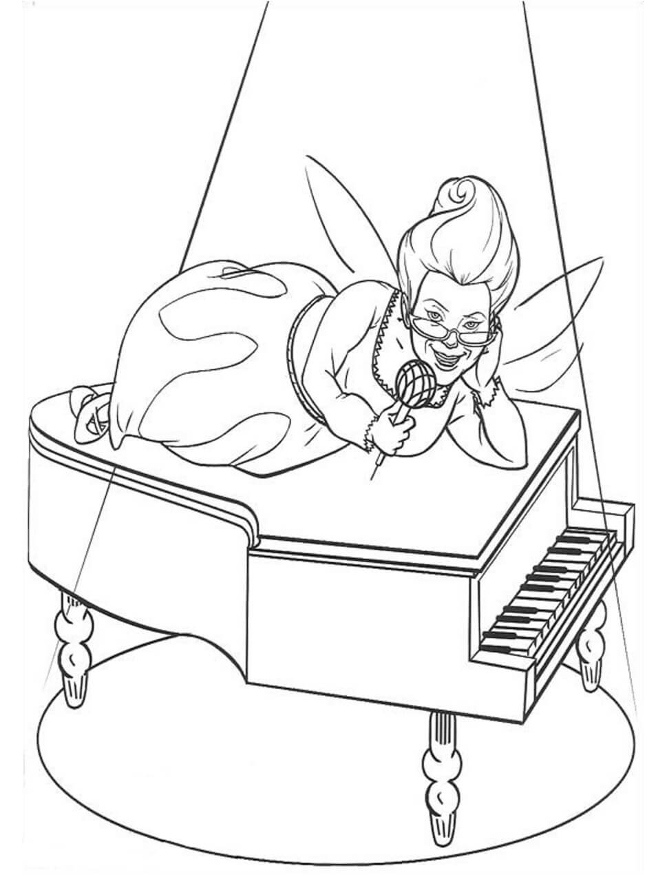 Fegudmor På Piano fargelegging