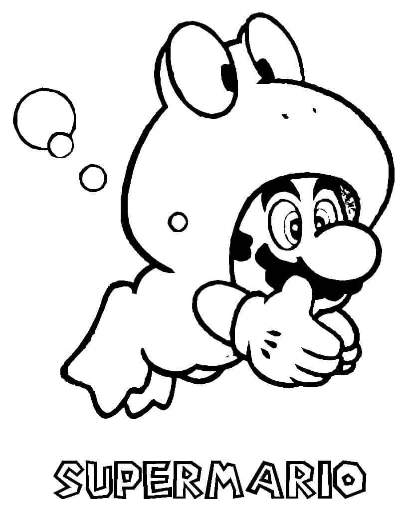 Frosk Mario fargeleggingsside
