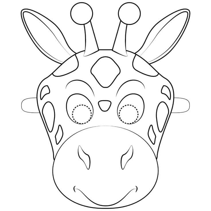 Giraffe Maske fargelegging