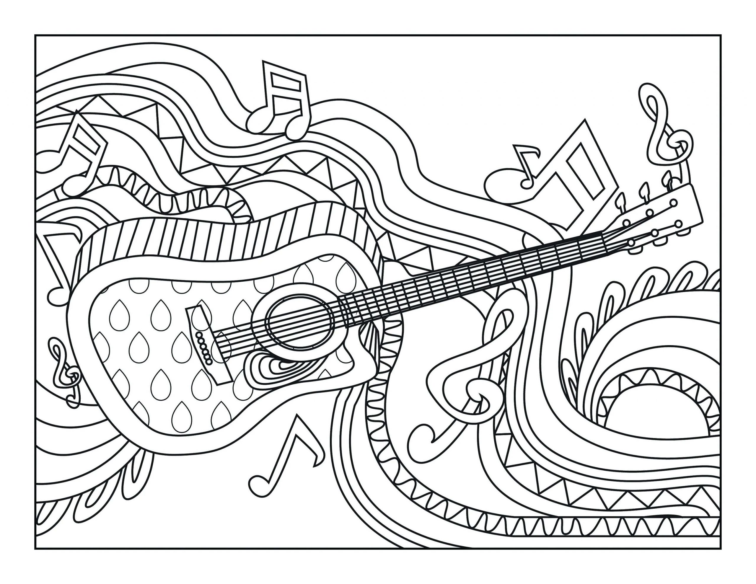 Gitar Er For Voksne fargeleggingsside