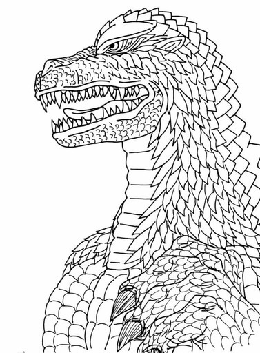 Godzilla-Ansiktet Er For Voksne fargelegging