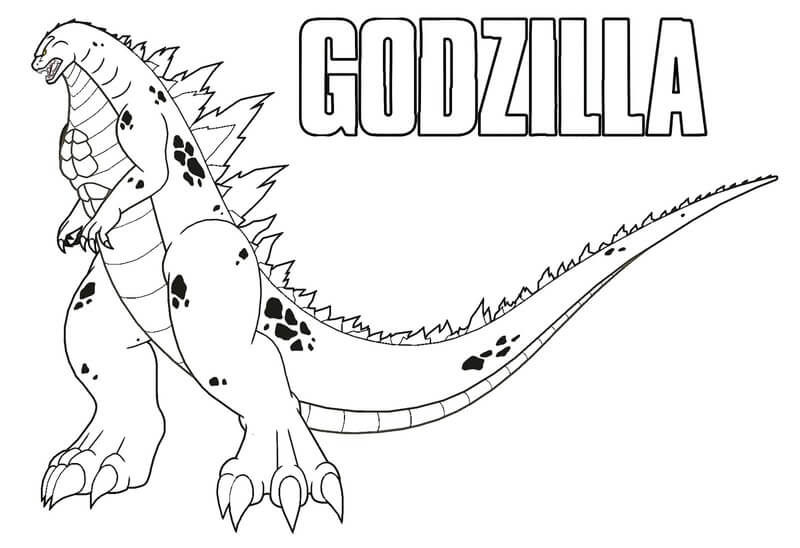 Godzilla Enkel fargelegging