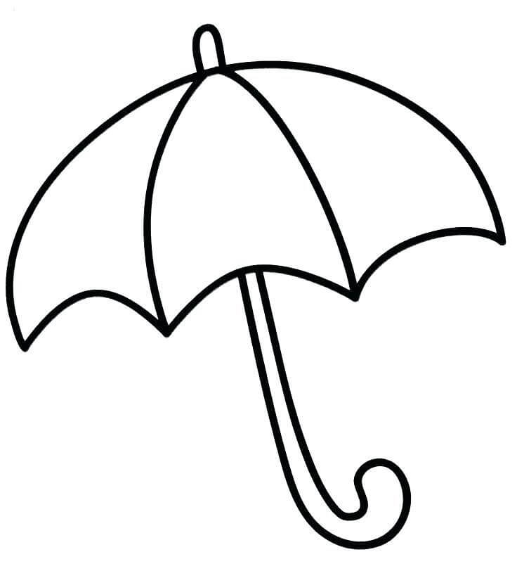 Grunnleggende Paraply fargeleggingsside