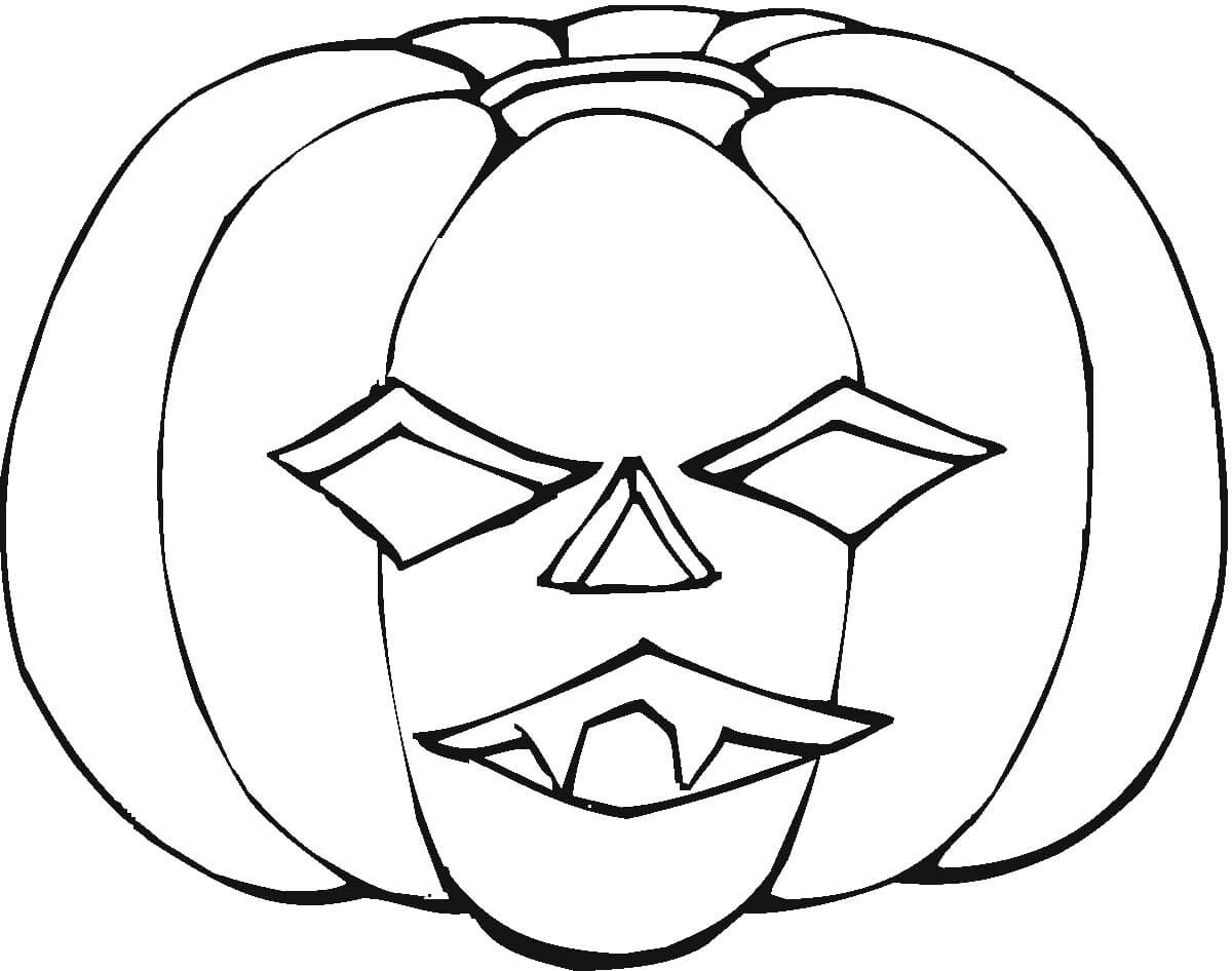 Halloween Gresskar Maske fargelegging
