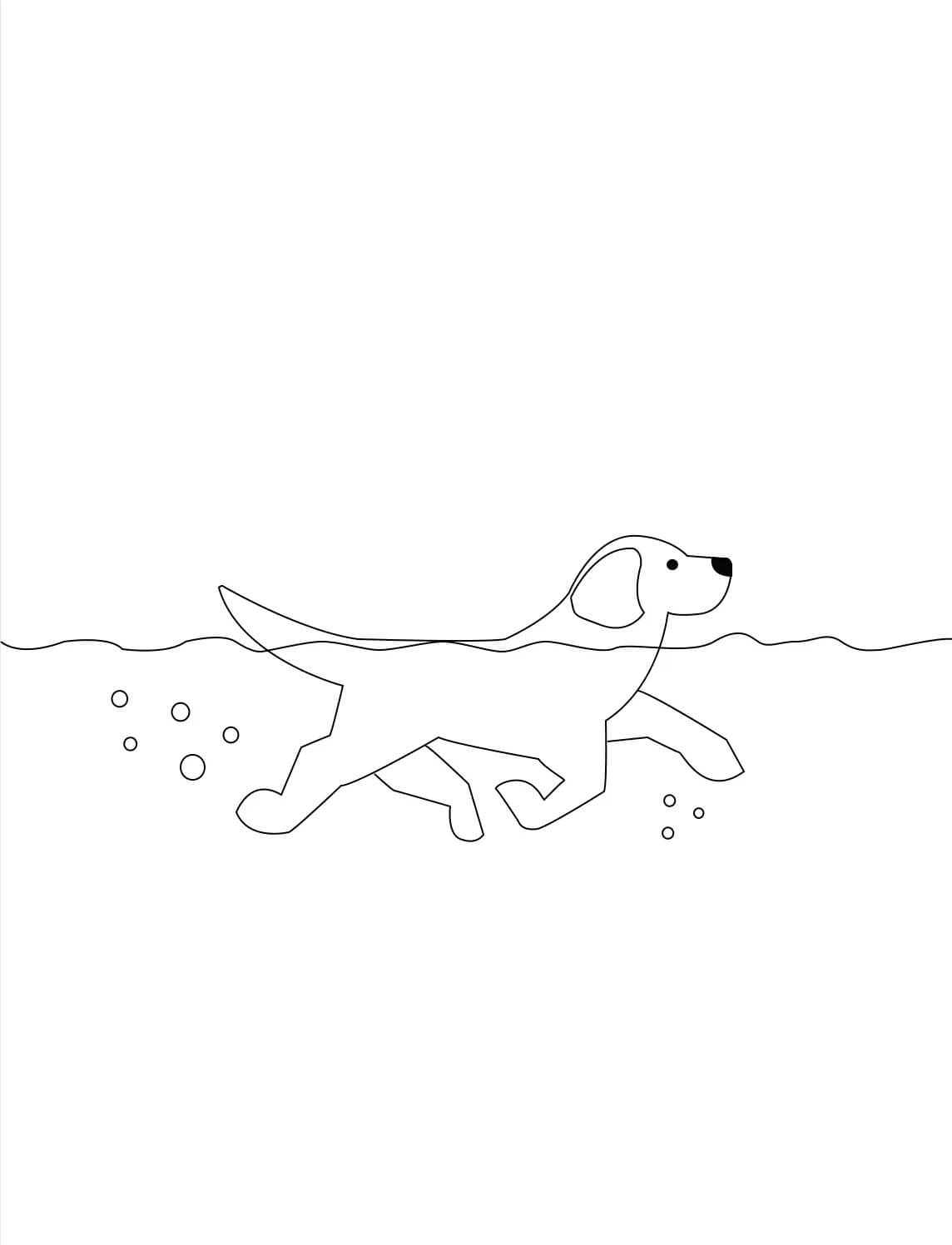 Hundesvømming fargelegging