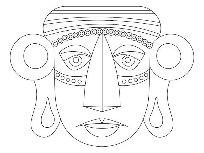 Inka Maske fargelegging