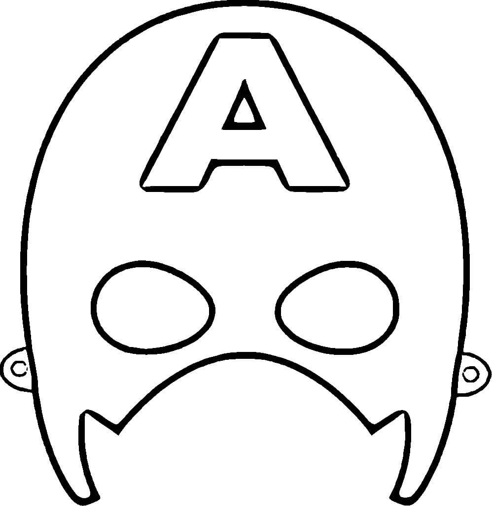 Kaptein Amerika Maske fargelegging