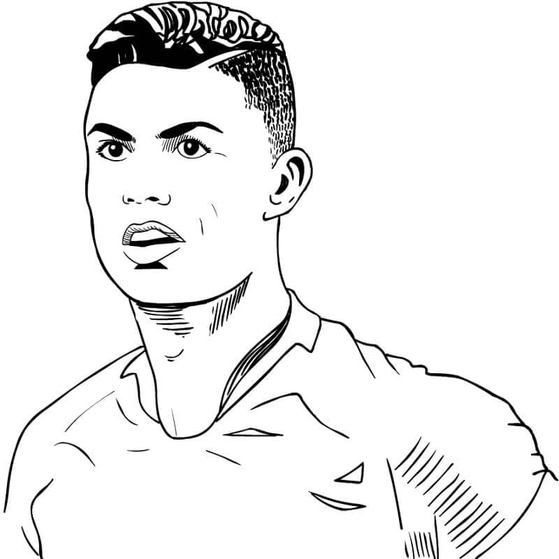Kult Ansikt Til Cristiano Ronaldo fargelegging
