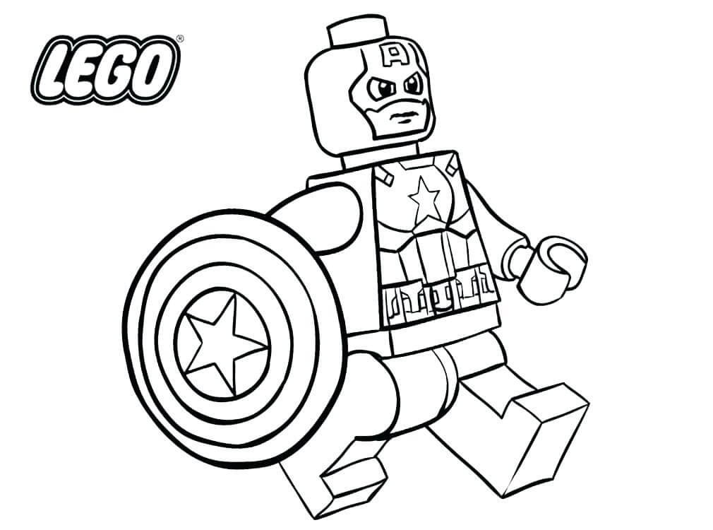 Lego Kaptein Amerika Morsomt fargeleggingsside