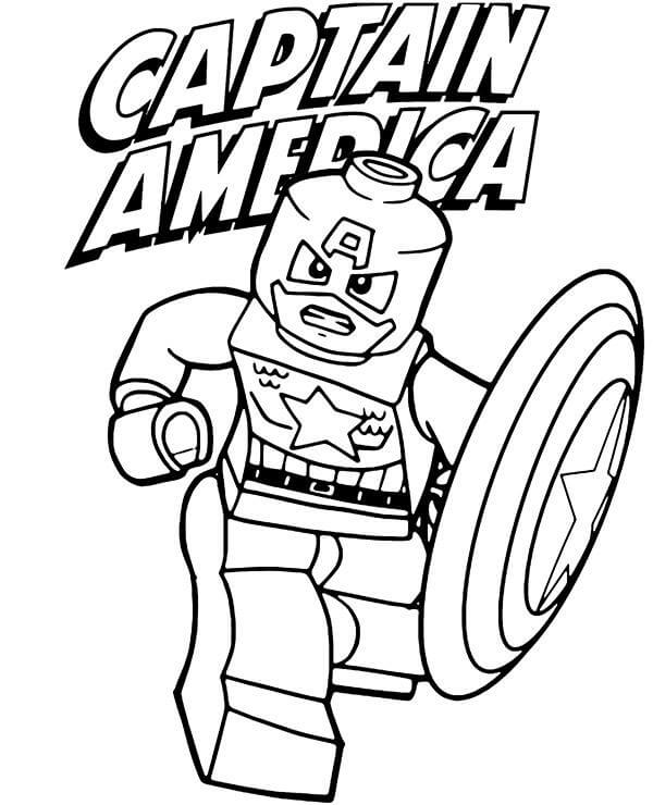 Lego Kaptein Amerika Plakat fargelegging