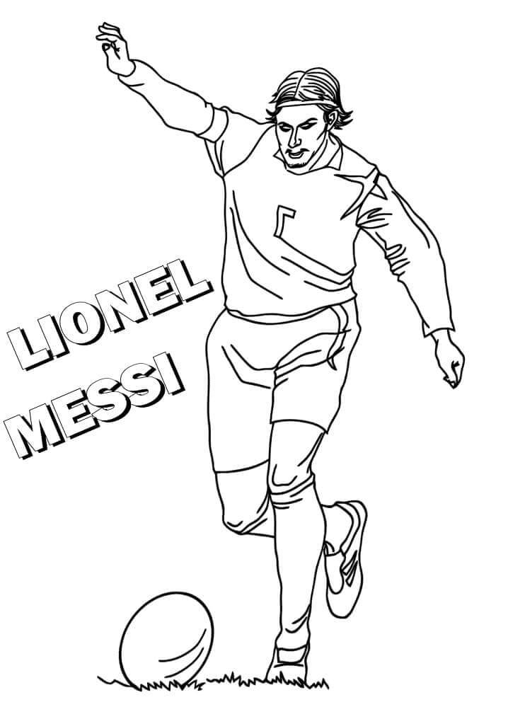 Lionel Messi spiller fotball fargelegging