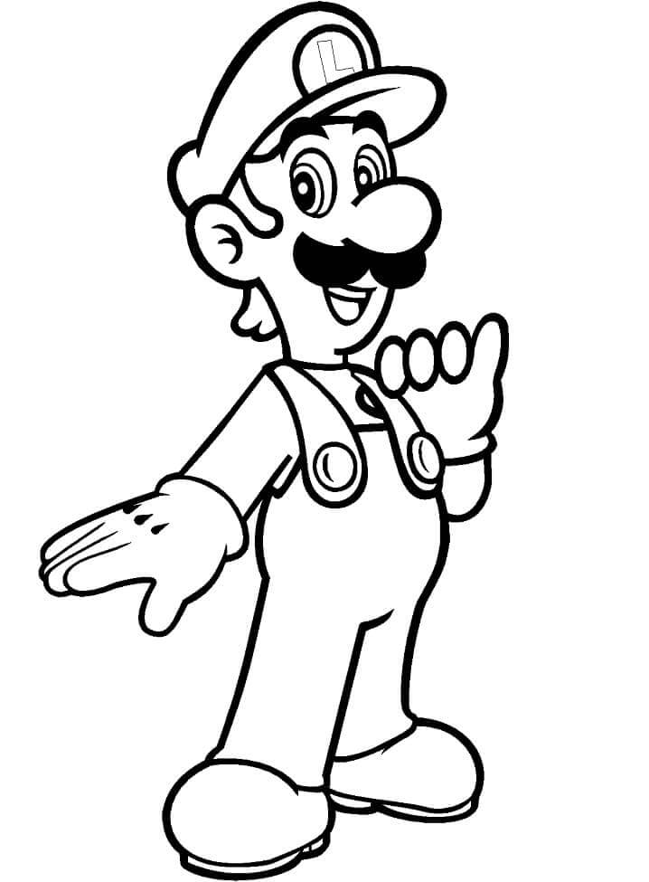 Luigi Fra Mario Bros fargeleggingsside