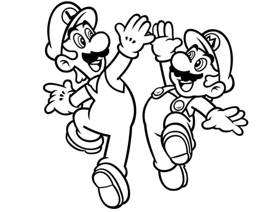 Luigi Og Mario fargelegging
