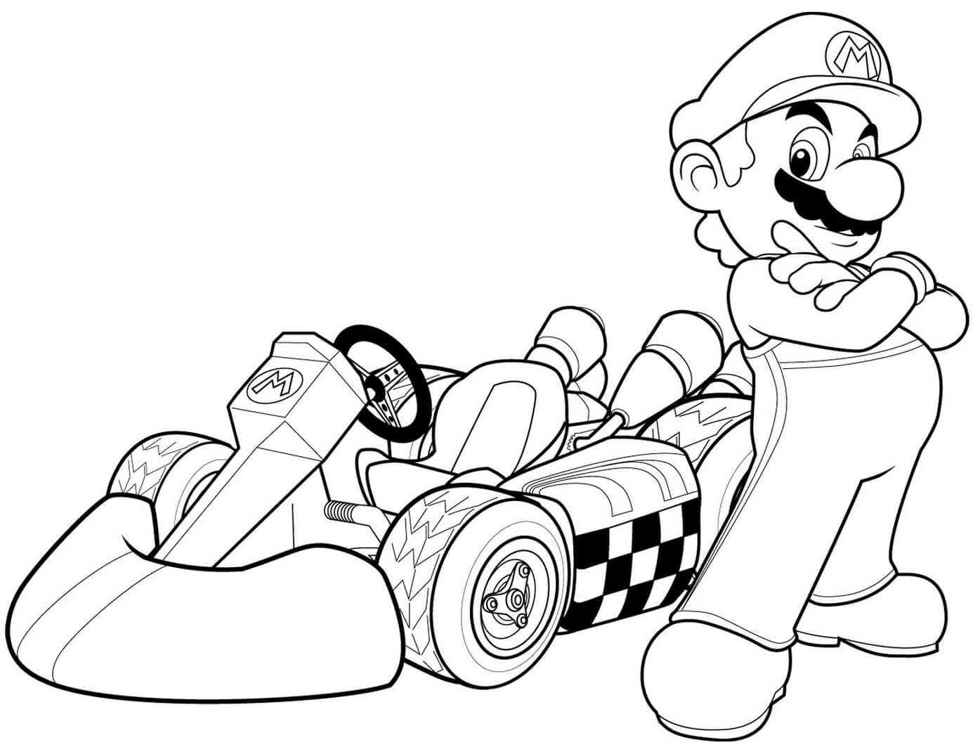 Mario I Mario Kart Wii fargeleggingsside