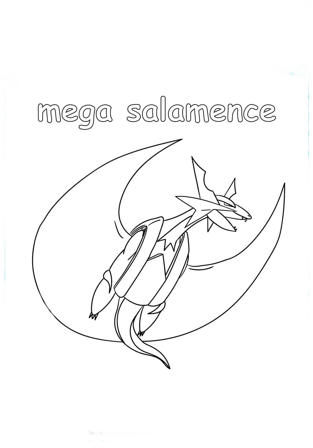 Mega Salamence Flying fargeleggingsside