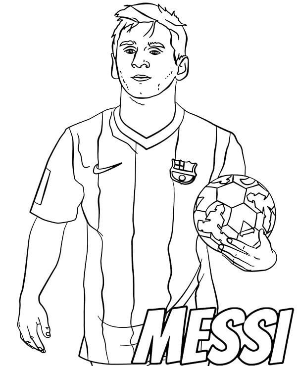 Messi nummer 10 fargelegging