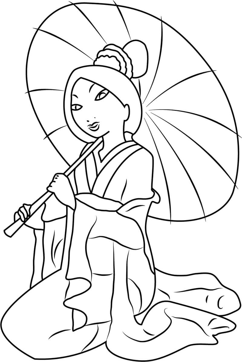 Mulan Holder Paraply fargelegging