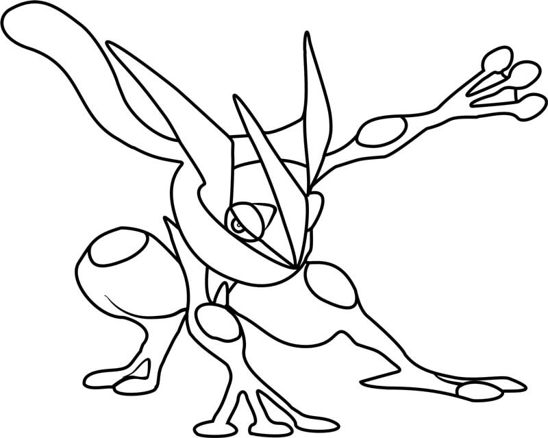 Pokemon Mega Greninja fargeleggingsside