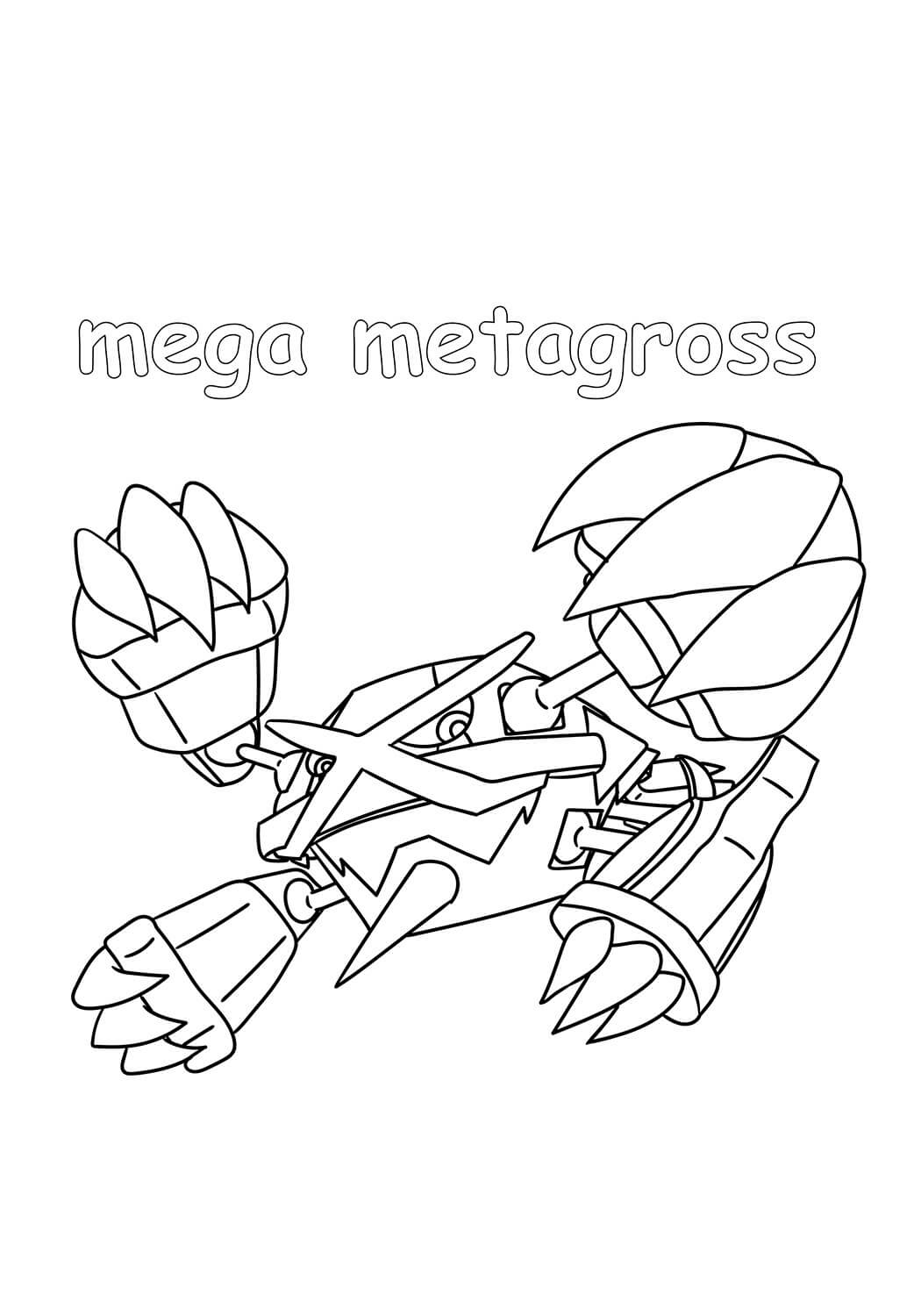 Pokemon Mega Metagross fargeleggingsside