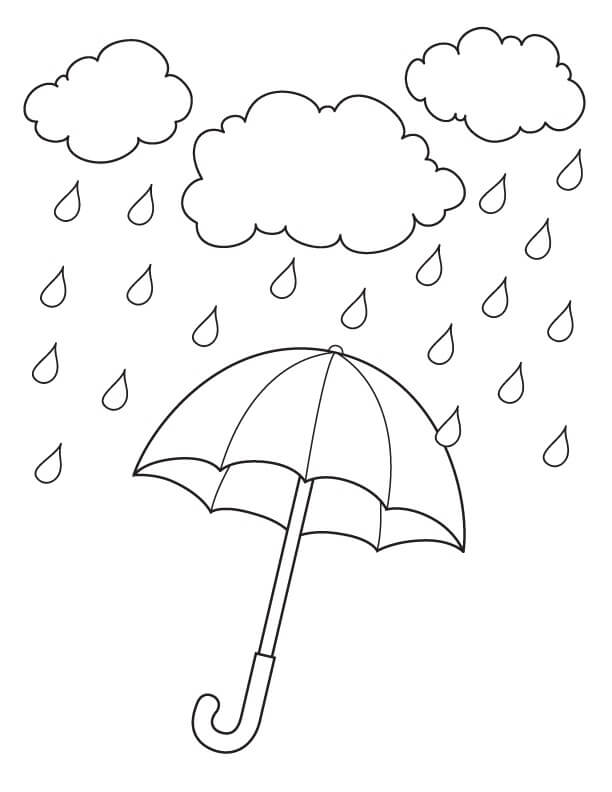 Regnfull Dag Paraply fargeleggingsside