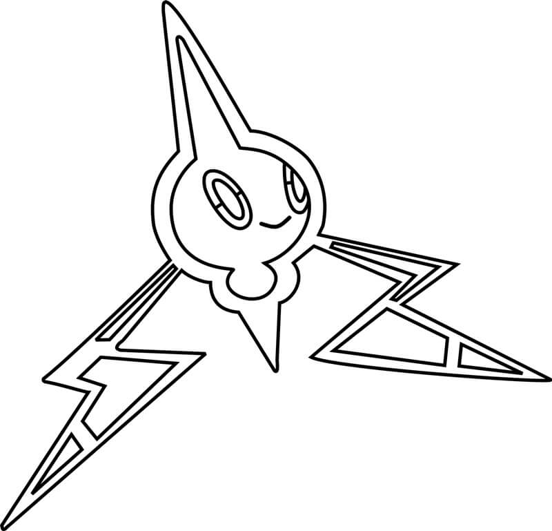 Rotom Pokemon Smiling fargeleggingsside