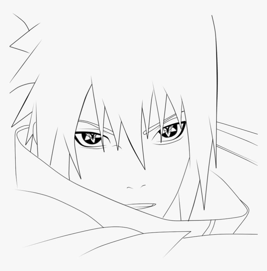 Sasuke Bruker Sharingan fargelegging