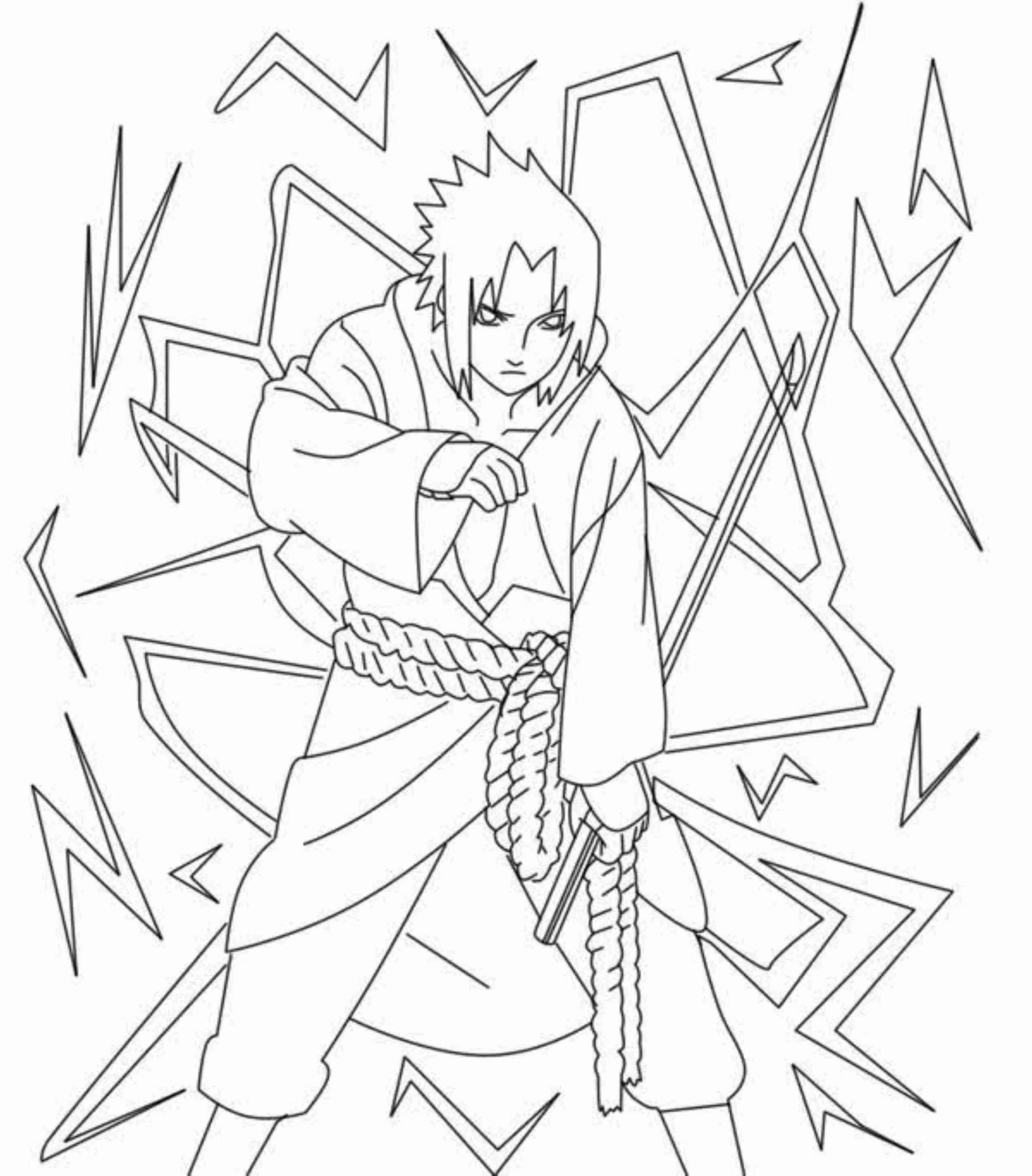 Sasuke Med Chidori fargelegging