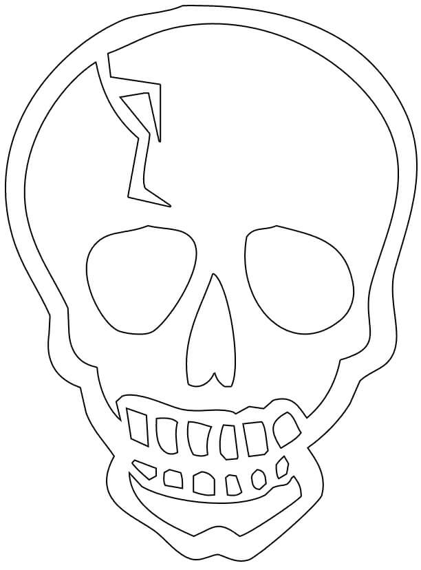 Skull-Klistremerke fargeleggingsside