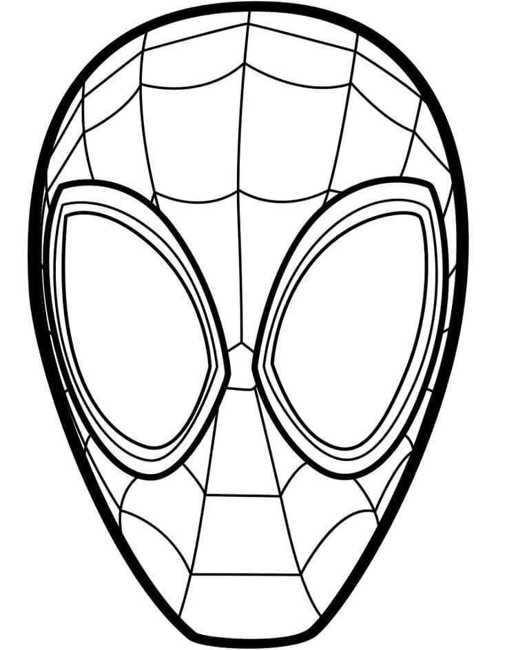 Spider-Man Maske fargelegging
