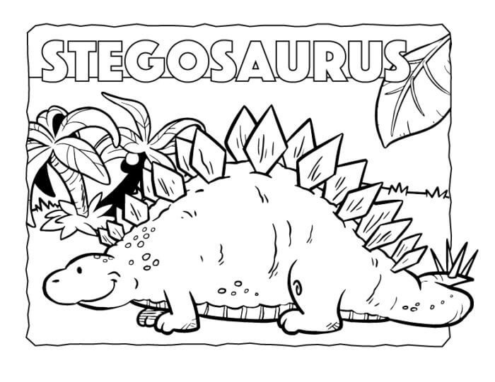 Stegosaurus fargeleggingsside