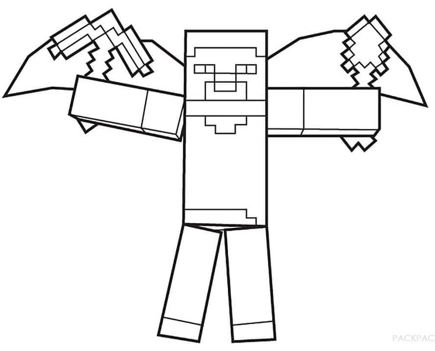 Steve I Minecraft fargelegging