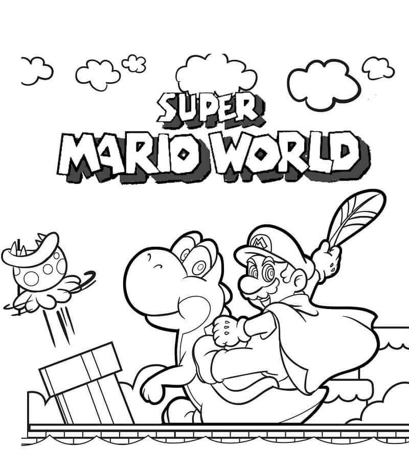Super Mario Verden fargelegging