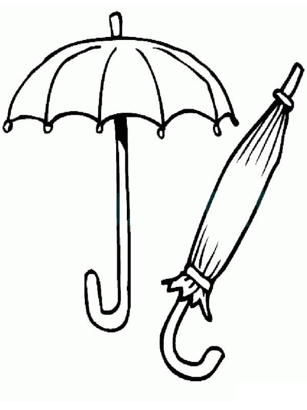 Tegner To Paraplyer fargelegging