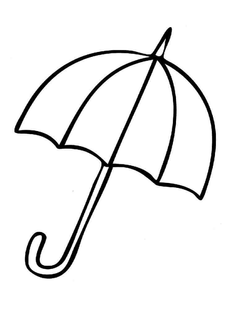Tegning Av Paraply fargelegging
