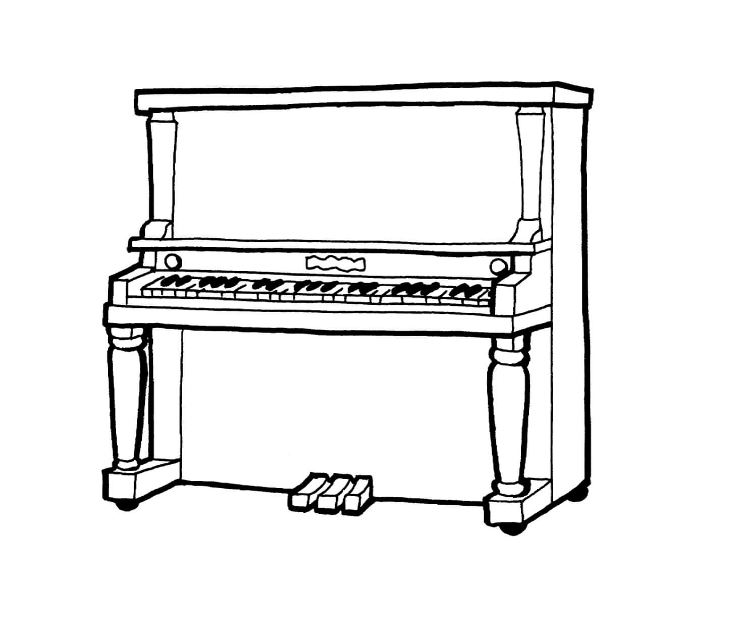 Utrolig Piano fargelegging