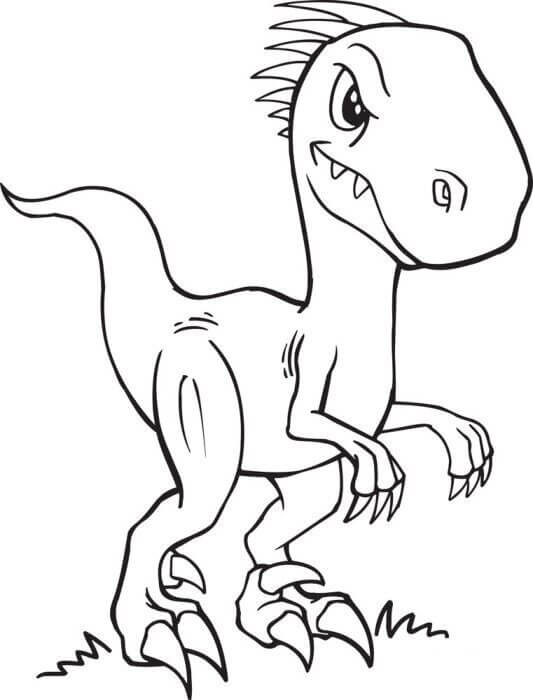 Velociraptor Dinosaur fargelegging