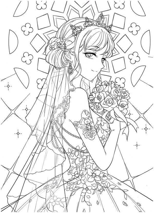Anime Jenter I Bryllup fargelegging