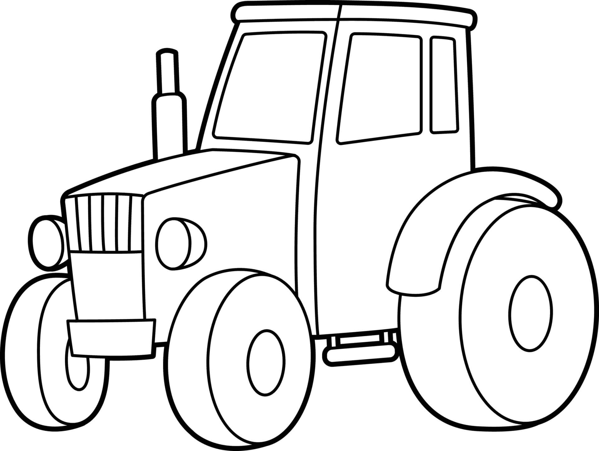 Bra Traktor fargeleggingsside