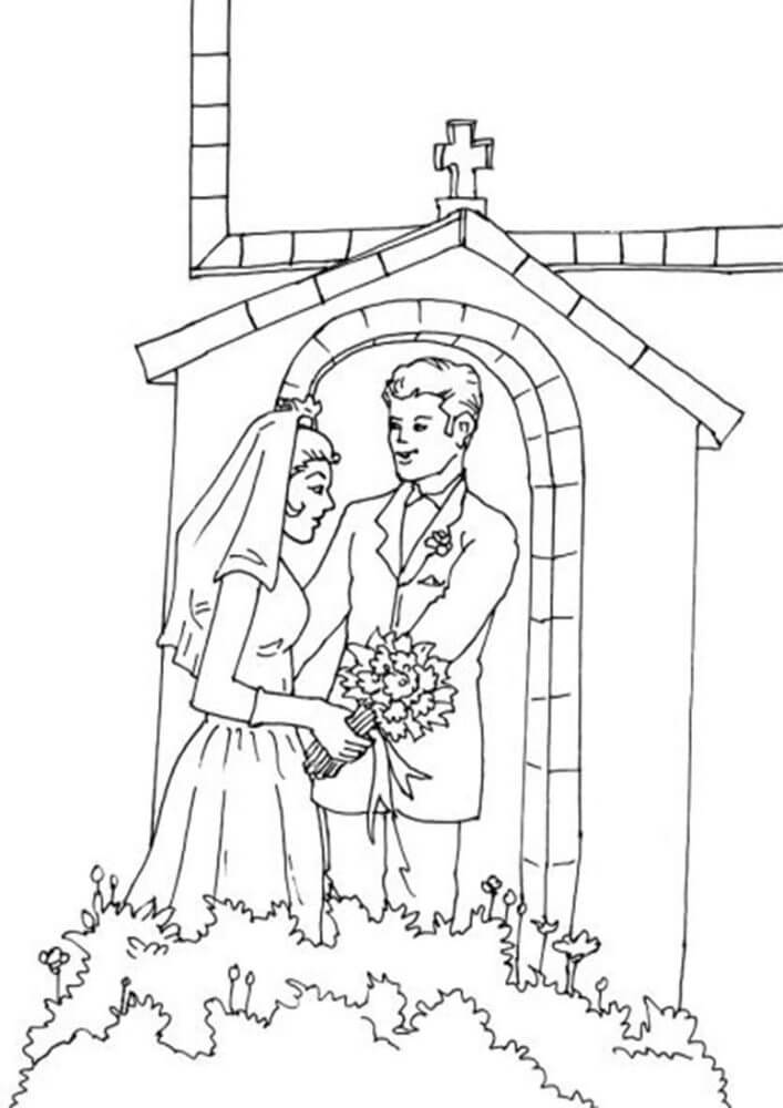Bryllup i Kirken fargelegging