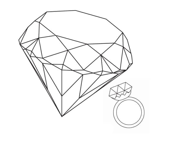 Diamant Og Diamantring fargelegging
