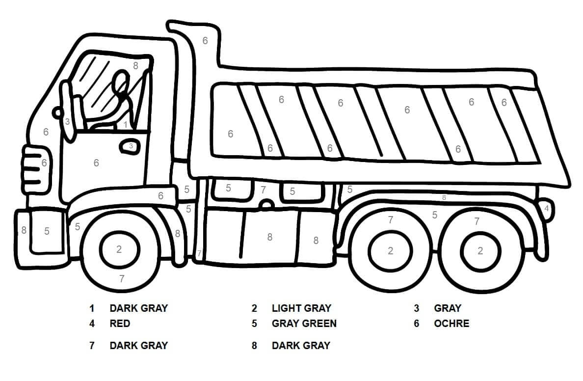 Dumb Truck farge etter nummer fargelegging