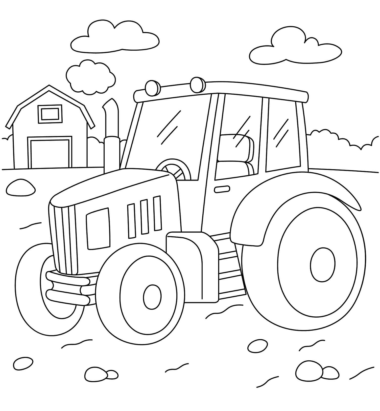 Fantastisk Traktor fargeleggingsside