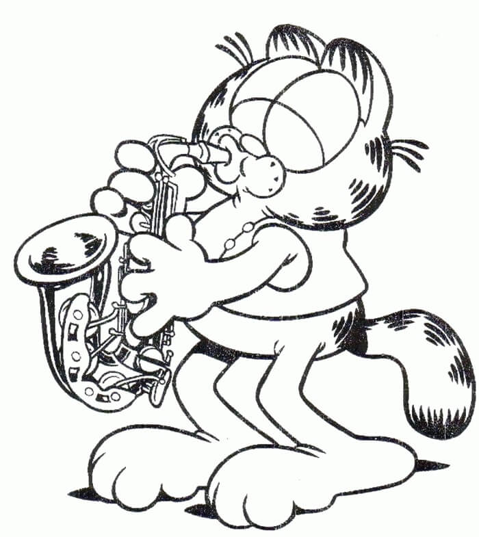 Garfield Spiller Trompet fargelegging